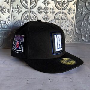 Black LA Clippers Fitted Cap
